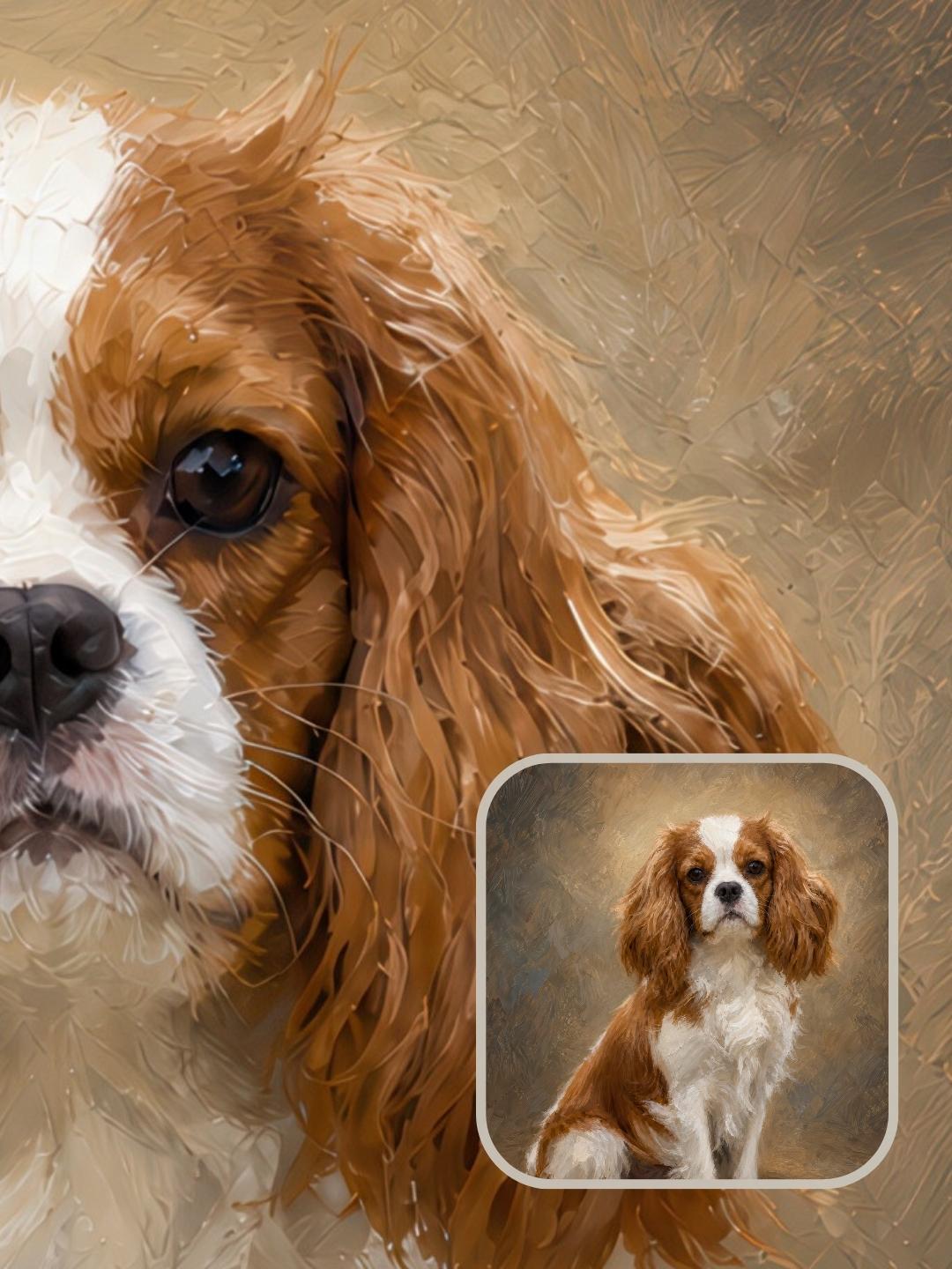 Finished Nivara custom dog portrait shown as a personalized pet portrait gift