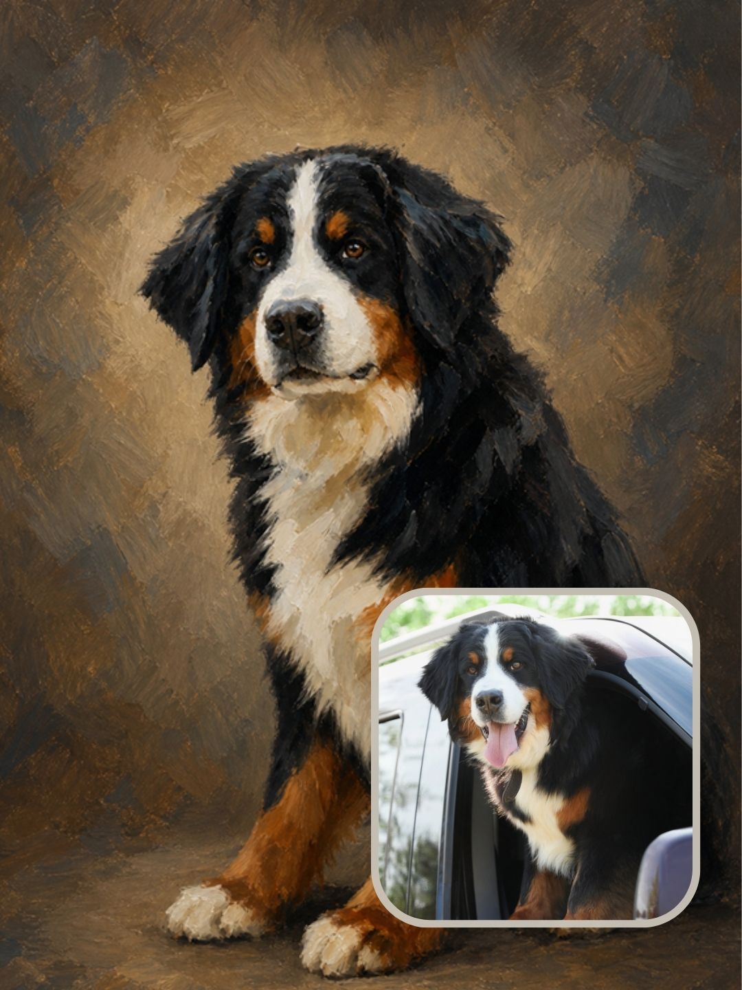 Finished Nivara custom dog portrait created as a pet memorial portrait