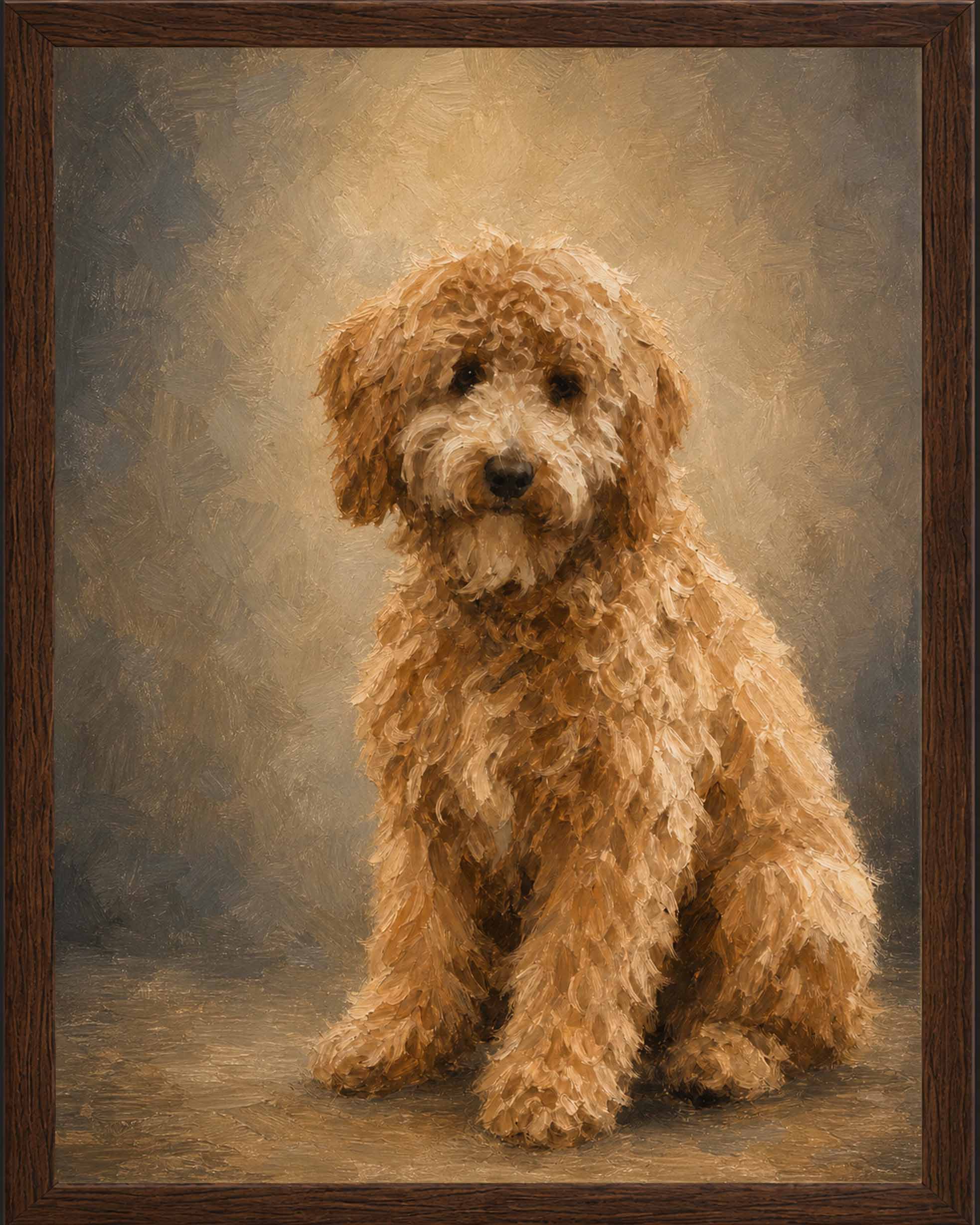 Finished Nivara custom dog portrait shown as a personalized pet portrait gift