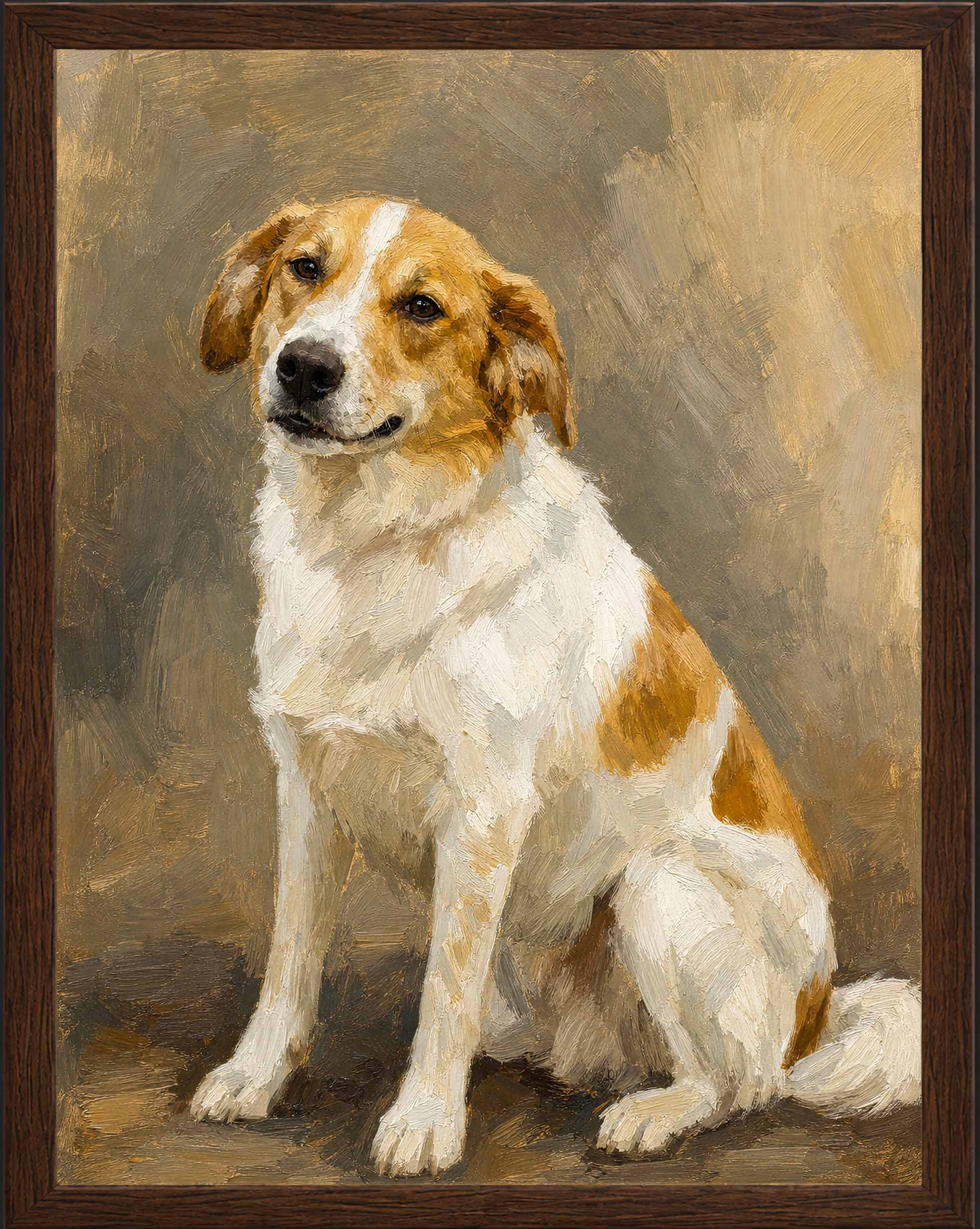 Finished Sarmel custom dog portrait shown as a personalized pet portrait gift